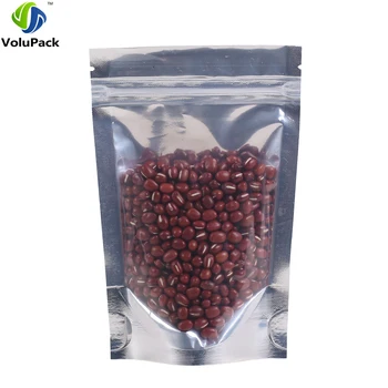 

10x15cm(4x6in) Translucent Resealable Aluminum Foil Plastic Stand Up Zip Lock Packaging Bag