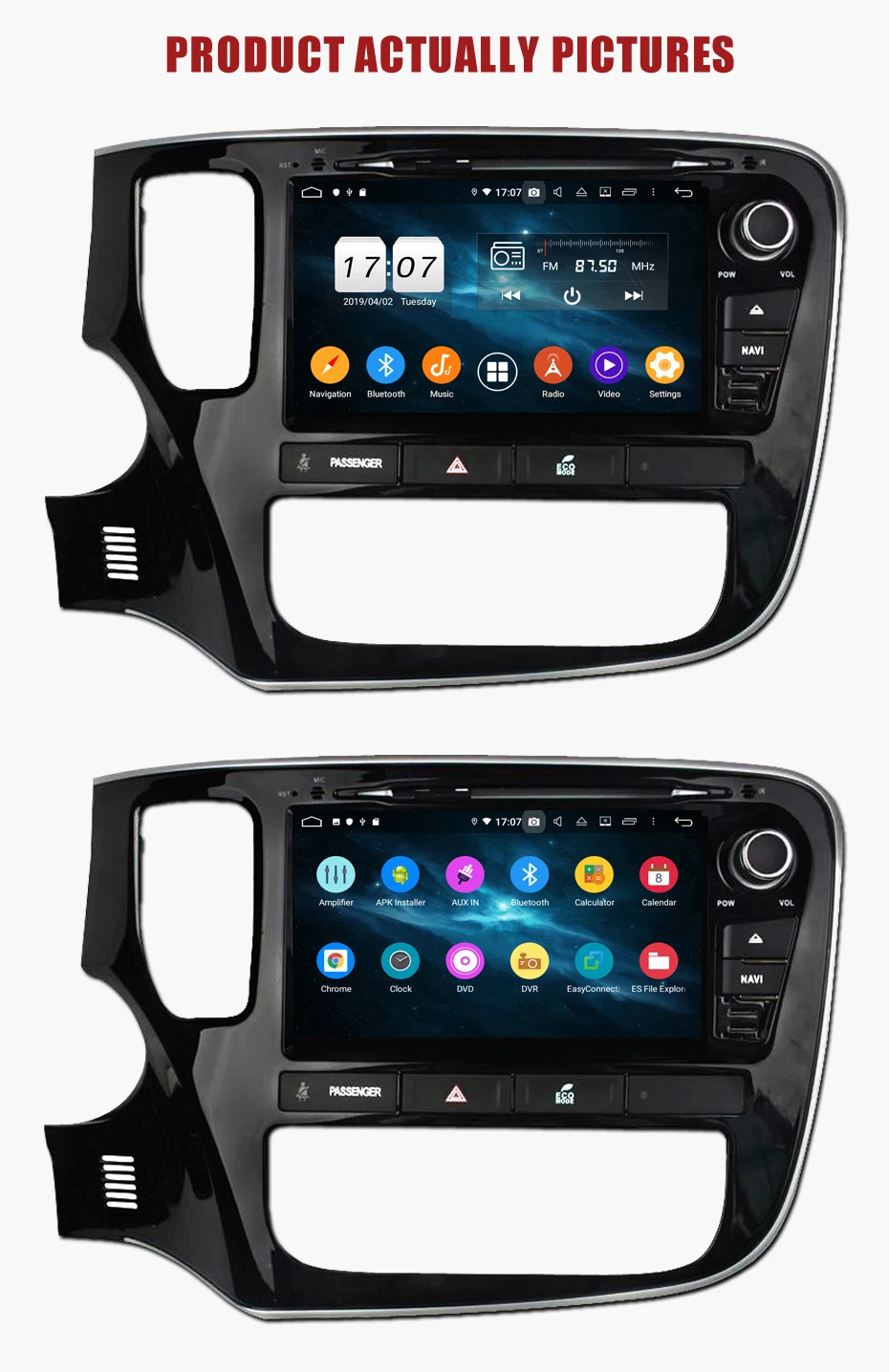 Excellent KANOR 4+32G Octa Core Android 9.0 2din Car DVD Radio For Mitsubishi Outlander 2013 2014 2015 Headunit GPS Navigation Car Stereo 13