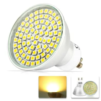 

1x GU10 10w SMD 3528 60LED 80LED Warm White AC 220V Energy Saving Spotlight Spot Lights Home Lighting Lamp