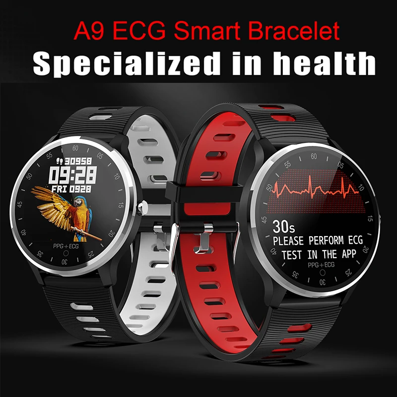 Часы A9 ECG часы с артериальным давлением смарт браслет фитнес трекер Смарт IP67