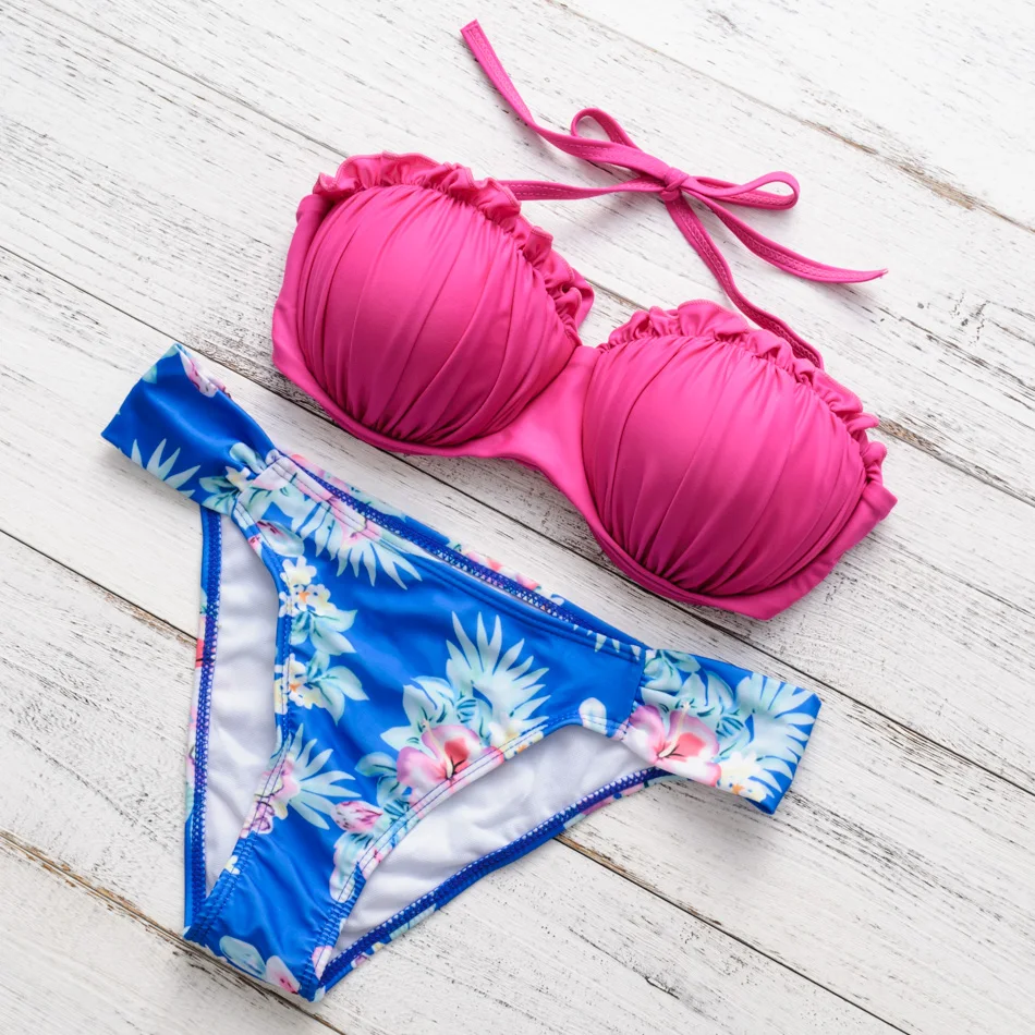 bikini 2017 swimwear women swimsuit bathing suit bikinis Set push up swimwear mujer plavky
