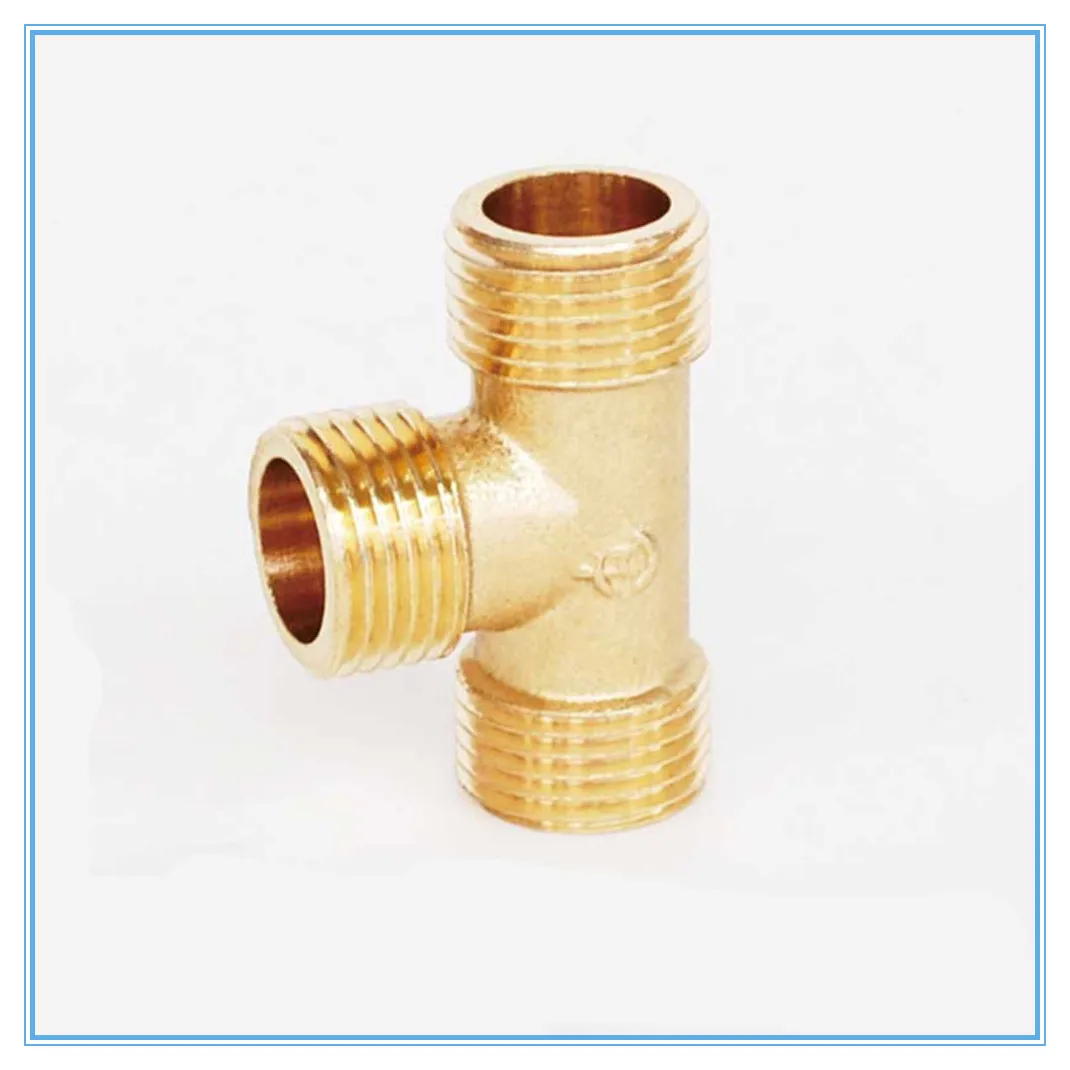 

1/8" 1/4" 3/8" 1/2" BSP Male Thread Tee Type 3 Way Brass Pipe Fitting Adapter Coupler Connector For Water