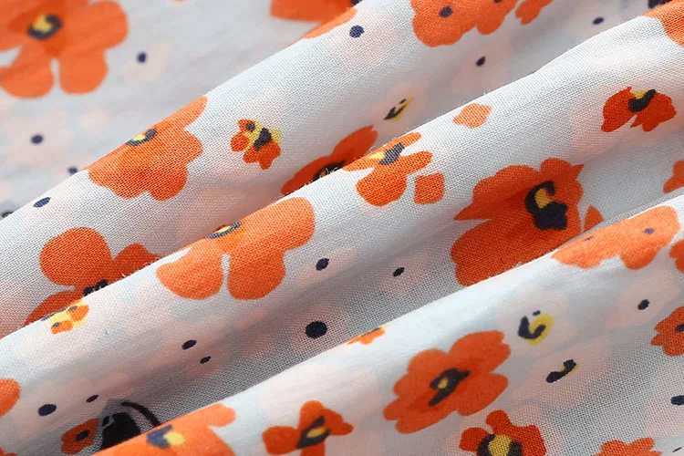 2018 Summer 2-10 Years Sexy Heart Shape Backless Floral Full Print Princess Dance Party Prom Little Kids Girl Cottoning Dress (13)