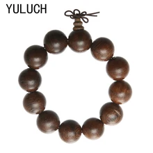 YULUCH Microberlinia деревянные браслеты для мужчин большой круглый браслет Будда из бусин для мальчиков буддистские верующие Тибетский буддизм деревянный