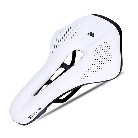 White B Style WEST BIKING седло для горного велосипеда, Велосипедное Сиденье, силиконовое, нескользящее, шоссейное, MTB, седло, силикагель, подушка, велосипедное седло - Цвет: White B Style