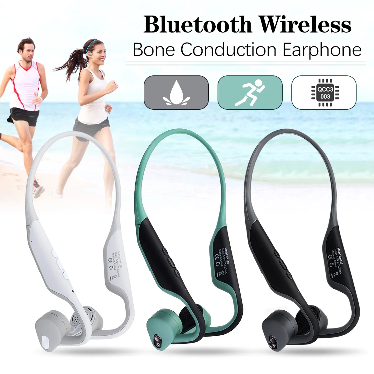 

Wireless Bone Conduction Headset bluetooth 5.0 Headset Earphone Stereo Headphone