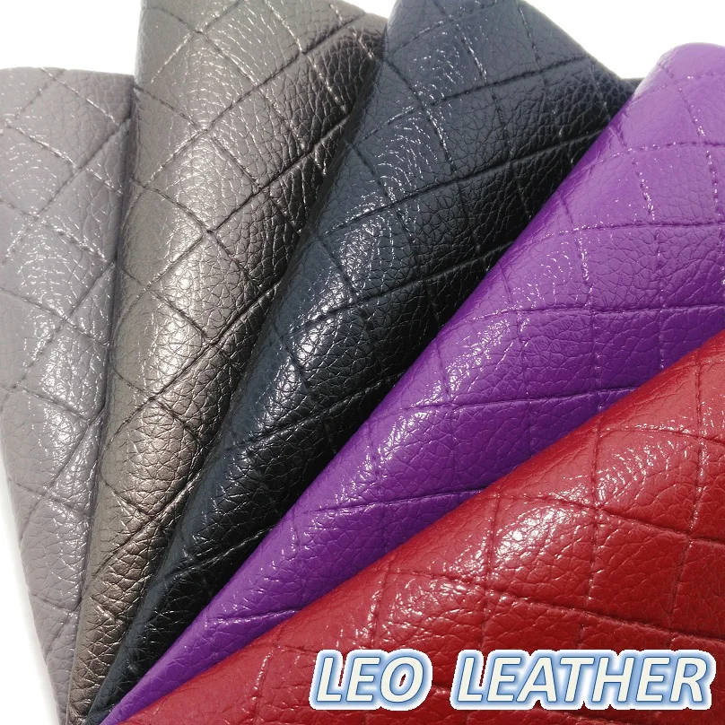 1PCS 21X29CM Synthetic Leather, Embossed Plaid For DIY Accessories