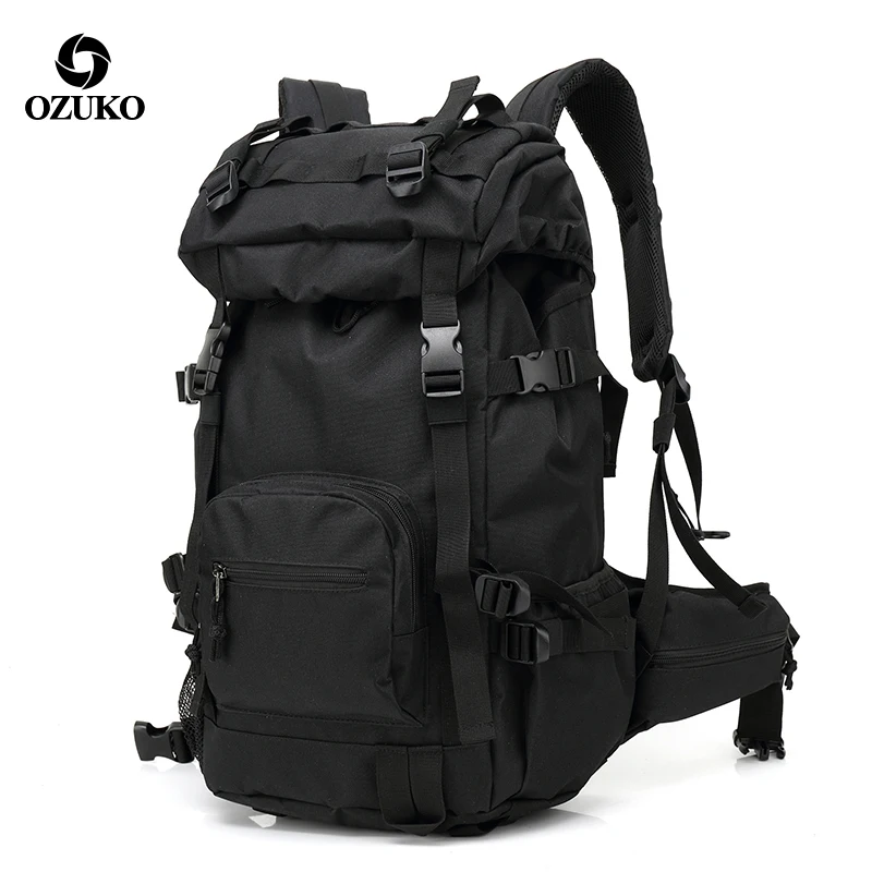 

Ozuko Outdoor Camouflage Men 15.6" Laptop Backpack Trip Travel Waterproof Back Pack Hiking Backpacks Women Sports Luggage Bags
