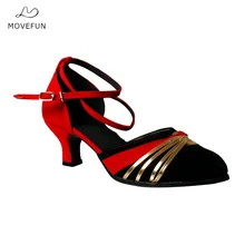 Женские летние новые сатиновый бальный туфли для латинских танцев современные танцевальные туфли с закрытым носком для взрослых женские туфли для танцев на квадратном каблуке 5 см-79