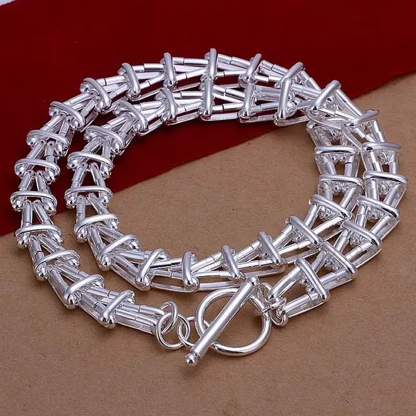 LN266 Fashion Silver 18 Inch Strong Bone Chain Necklace