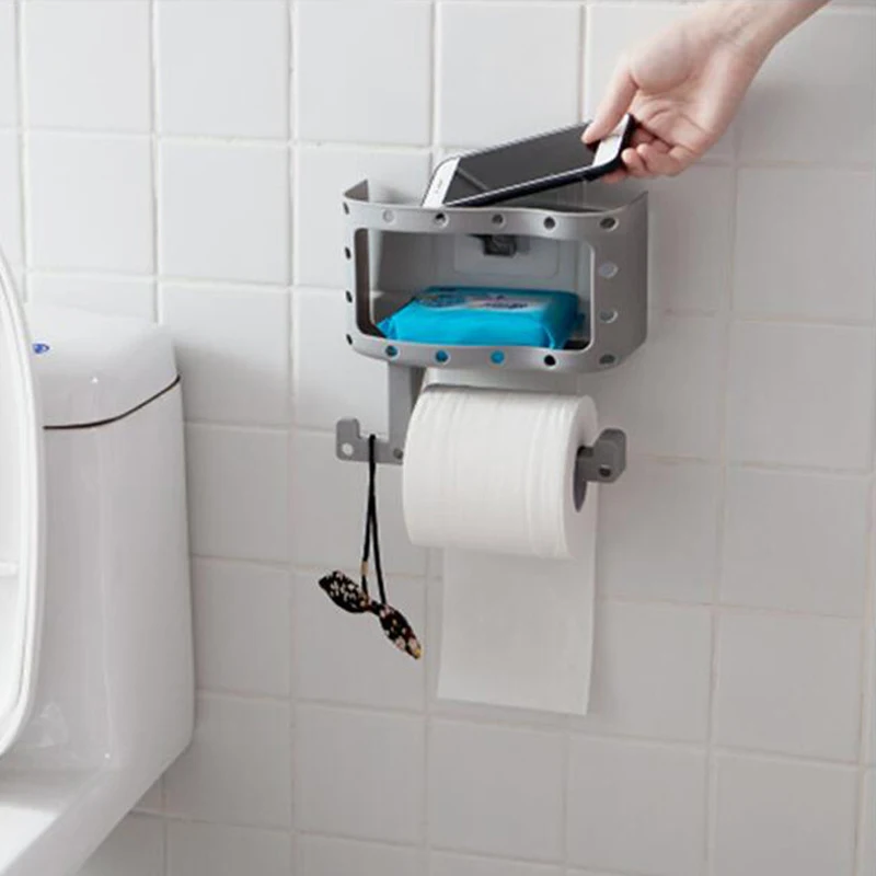 1 шт Туалет Бумага держатель для туалетной бумаги для хранения Вешалки Вешалка Шкаф Ванная комната тканей настенный держатель для туалетнных принадлежностей для хранения подставки-держатели Организатор