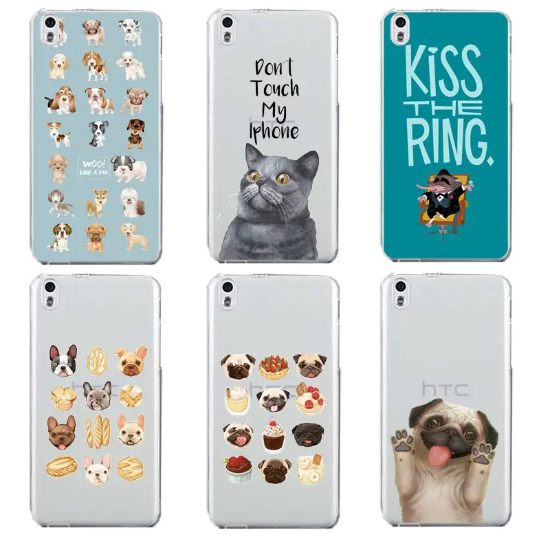 Printed Soft Clear TPU Phone Case For HTC D820 M8 M9 A9 Coque Dog Cat Bread Fundas Protector Painted Shell Cover Free Shipping | Мобильные