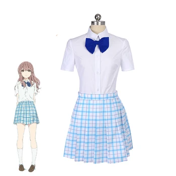 

Japanese Anime A Silent Voice/The Shape Of Voice Shouko Nishimiya Shoko Cosplay Costume Cute Girls School Uniform Top+Skirt