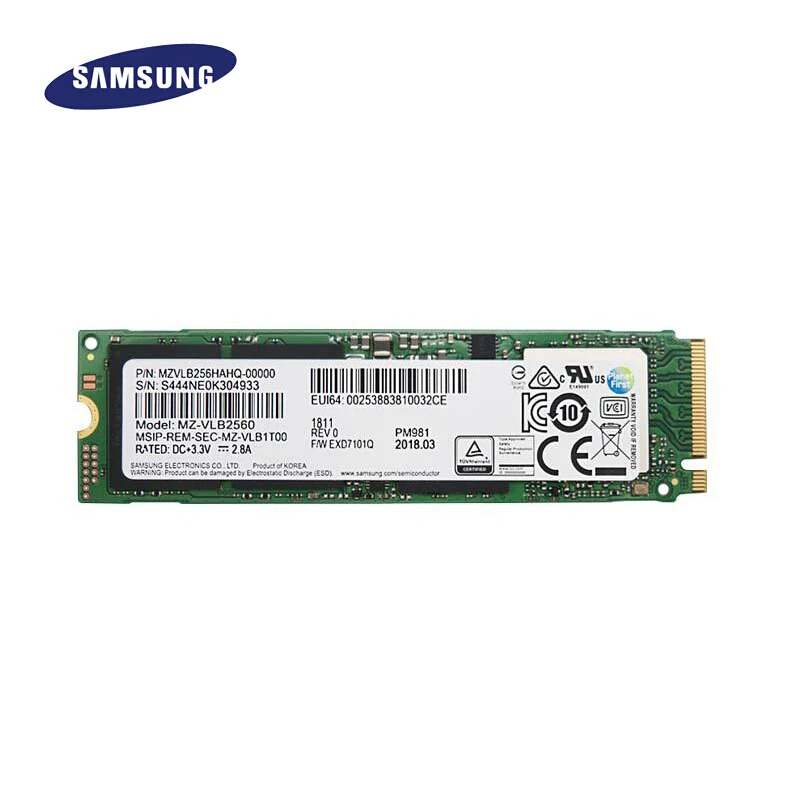 

SAMSUNG SSD m2 PM961 128GB Solid State Hard Disk M.2 2280 NVMe 128GB PCIe 3.0 x4 NVME Laptop Internal disco duro TLC PM961 128gb