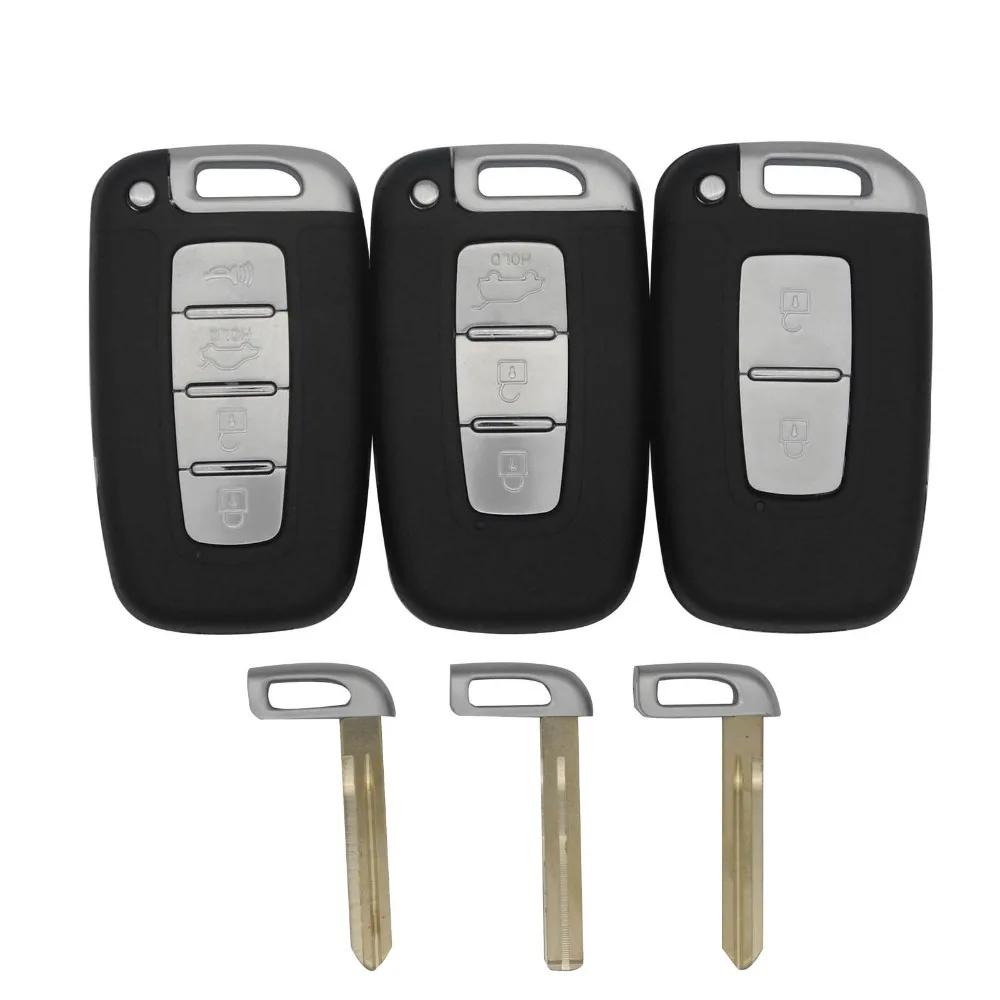 

2/3/4B Remote key shell For Kia K5 K2 Forte Sportage hyundai IX35 Sonata 8 Replacement Car Smart key case Fob & Small Blade