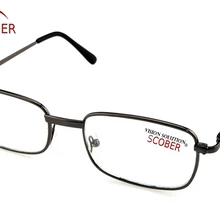 = Очки для чтения с натуральным кристаллом SCOBER =! Две пары! Оправа из высококачественного сплава для мужчин и женщин+ 1+ 1,5 до+ 4