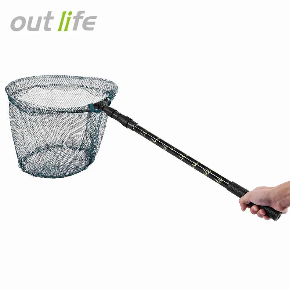 Outlife Fishing Net Lightweight Mesh Fish Trap Net Fishing Landing Net