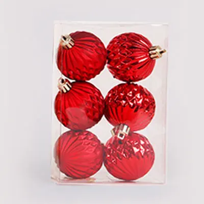 6-10 см Тыква ромбовидные Рождественские шары Свадебные украшения разноцветный кулон декор для дерева - Цвет: 6CM Red Angular Ball