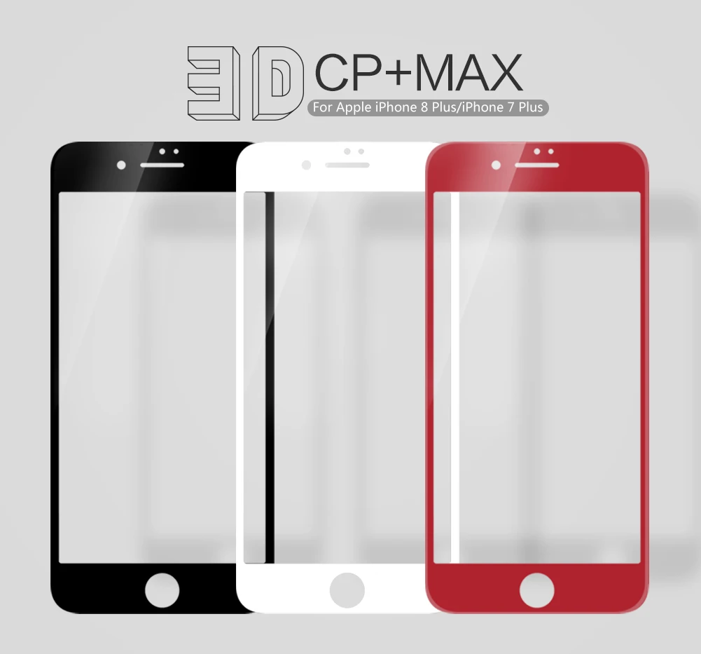 Nillkin 3D стекло для Apple iPhone 7 Plus 8 изогнутый полный экран Защита от взрыва пленка CP + Max