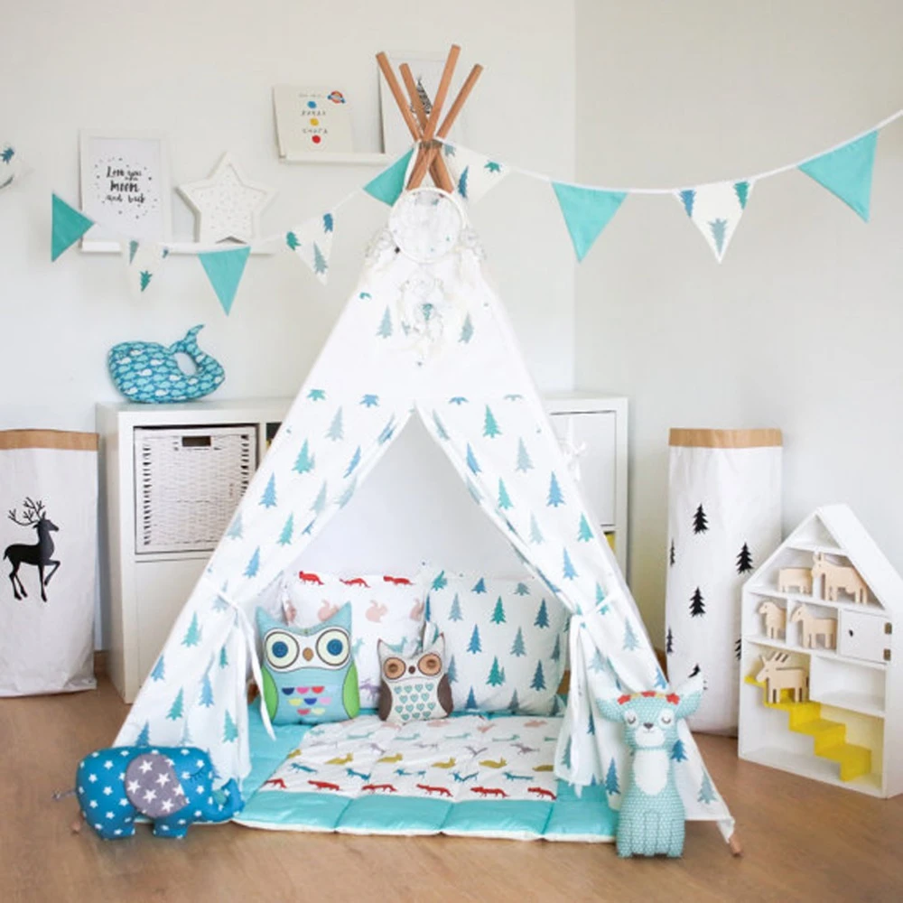 blue teepee tent