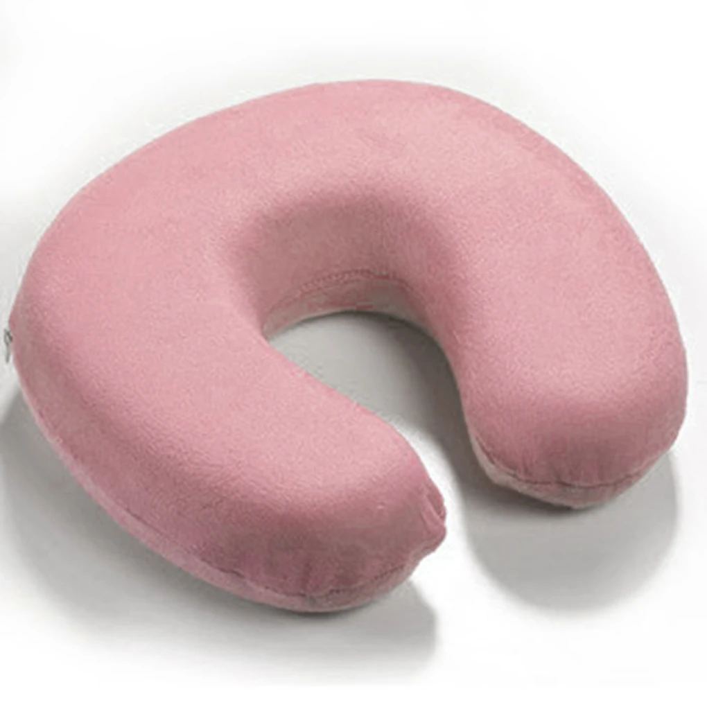 Memory Foam Neck Pillow Resting Head Neck U Shape Soft Travel Pillow For Office Train Rest Airplane 15 Colors Neck Pillows 4