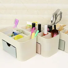 Новые пластиковые ювелирные украшения для макияжа ожерелье коробка для хранения макияжа с маленький ящик домашний стол контейнеры для хранения мелочей