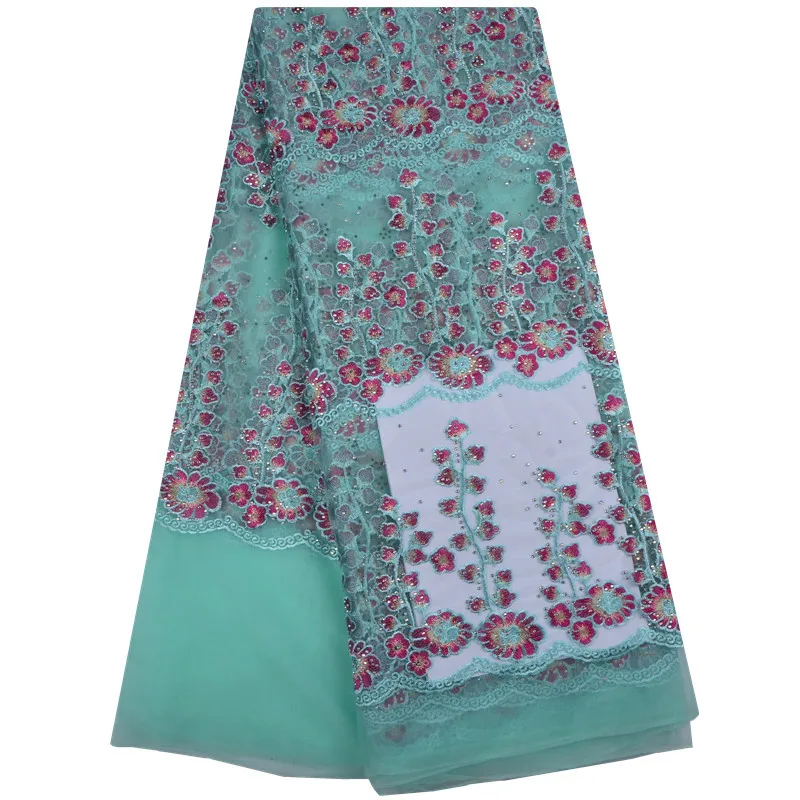 

African Lace Fabric 2018 High Quality Lace Embroidery Guipure French Lace Fabric With Stones For Wedding Dress S1249