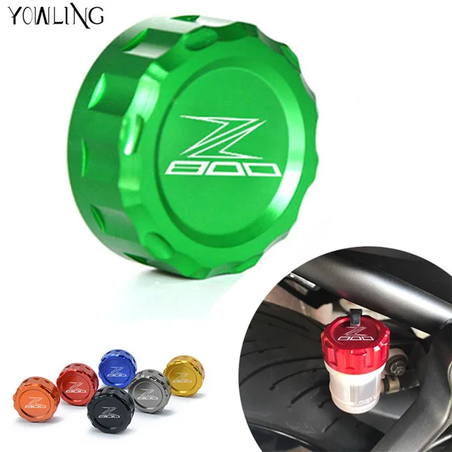 For Kawasaki Z800 Z 800 z800abs 2013 2014 Motorcycle z800 Aluminum Cylinder Rear Fuel Brake Fluid Reservoir Cover Tank Cap cover