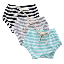 Xk-135, лето, 3 шт./лот, детские шорты штаны в полоску детские шорты, Одежда для новорожденных Детские шорты шаровары, розничная