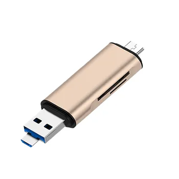 

USB 2.0 3 in 1 Type C Micro USB Combo to 2 Slot TF SD Card Reader OTG . 4.19
