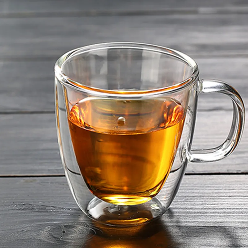  Creative Coffee Cups Heat-resistant Double Wall Glass Tea Mugs Handmade Creative Beer Drink Transpanrent Drinkware (3)