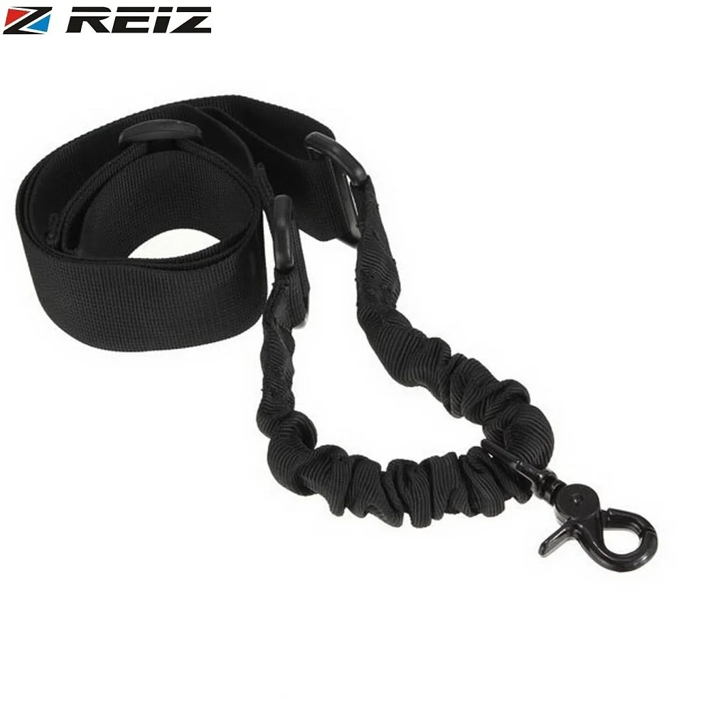 

REIZ 1pcs Outdoor Single Point Bungee Sling System Strap For Tactical Climbing Multi-function Safety Belt Rope With Metal Hook