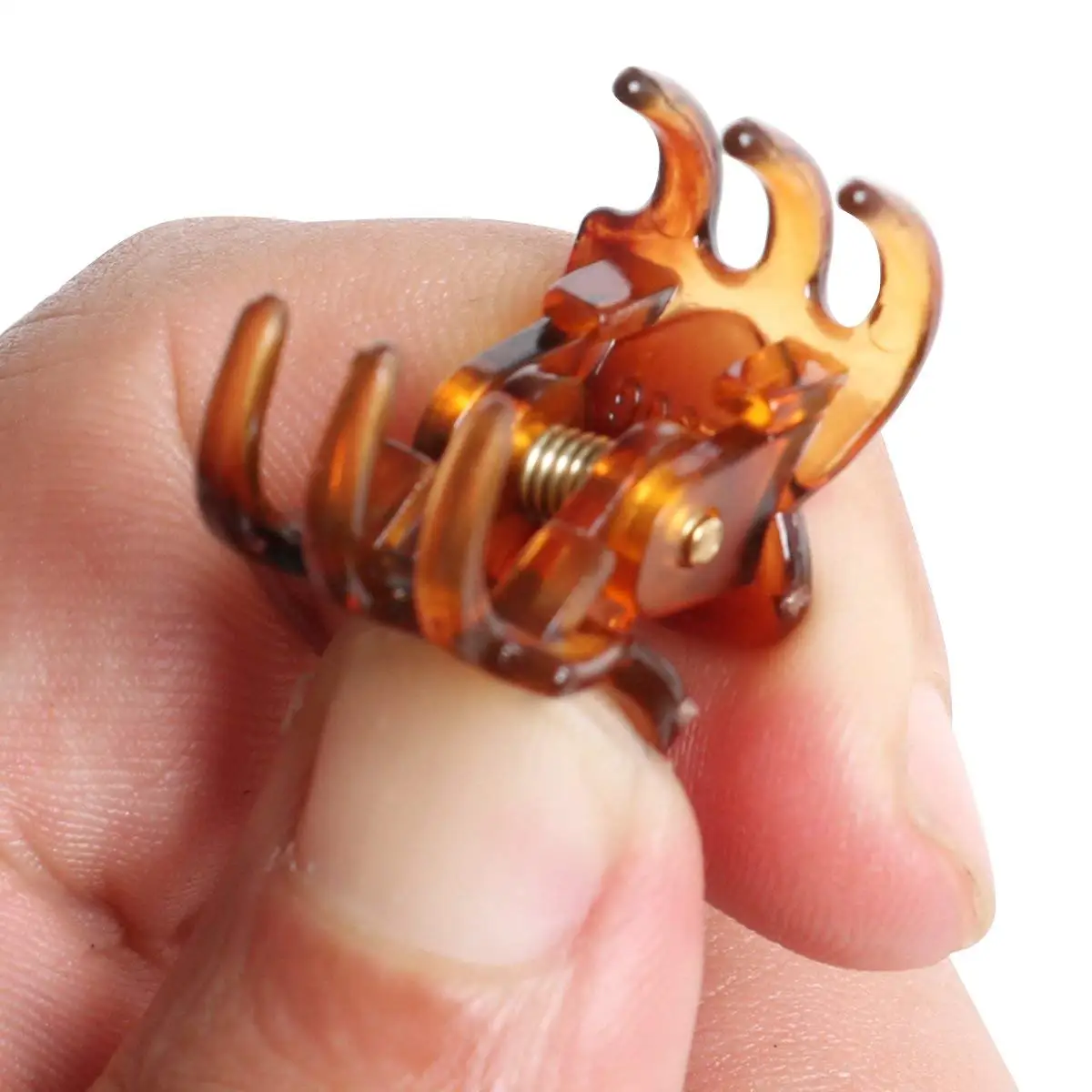 

Hair Clips Brown Mini Hair Claws Brown Stylish Clamps Clips x 12