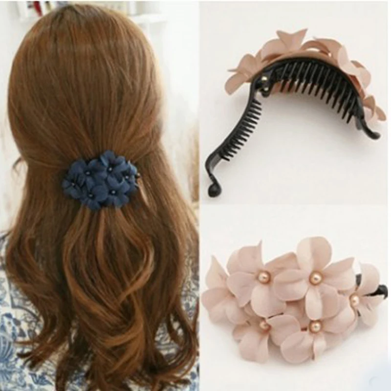 

1pcs Flower Hair Clips For Plastic Hairpins Barrettes Fashion Hair Accessories Hair Pins And Clips Floral Hairdresser Tool#