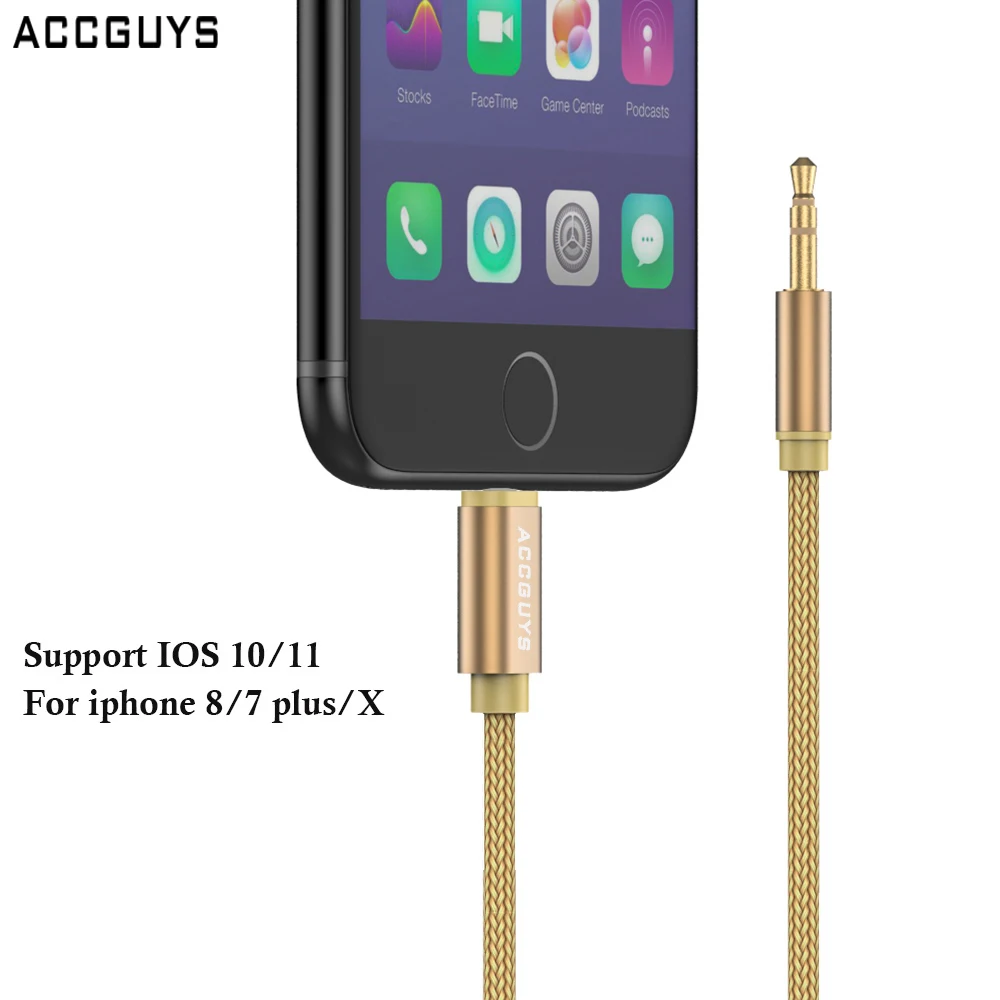 ACCGUYS Lighting to 3 5 мм Jack аудио Aux кабель для передачи удлинителя наушников адаптер