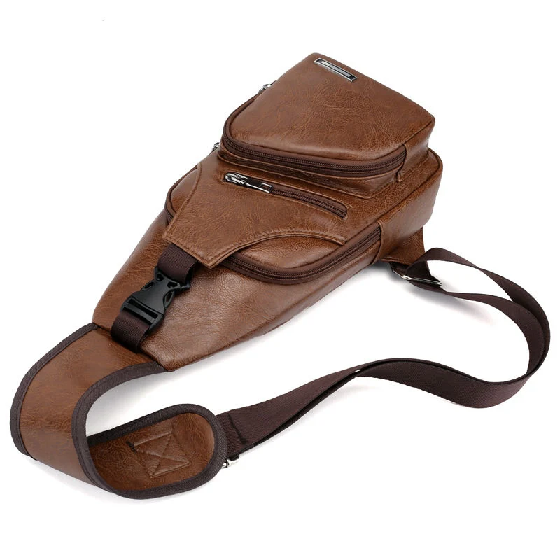 Новое поступление модные Многофункциональный Crossbody сумки Для мужчин зарядка через usb груди пакет груди сумка на плечо мужской горячие рекламные