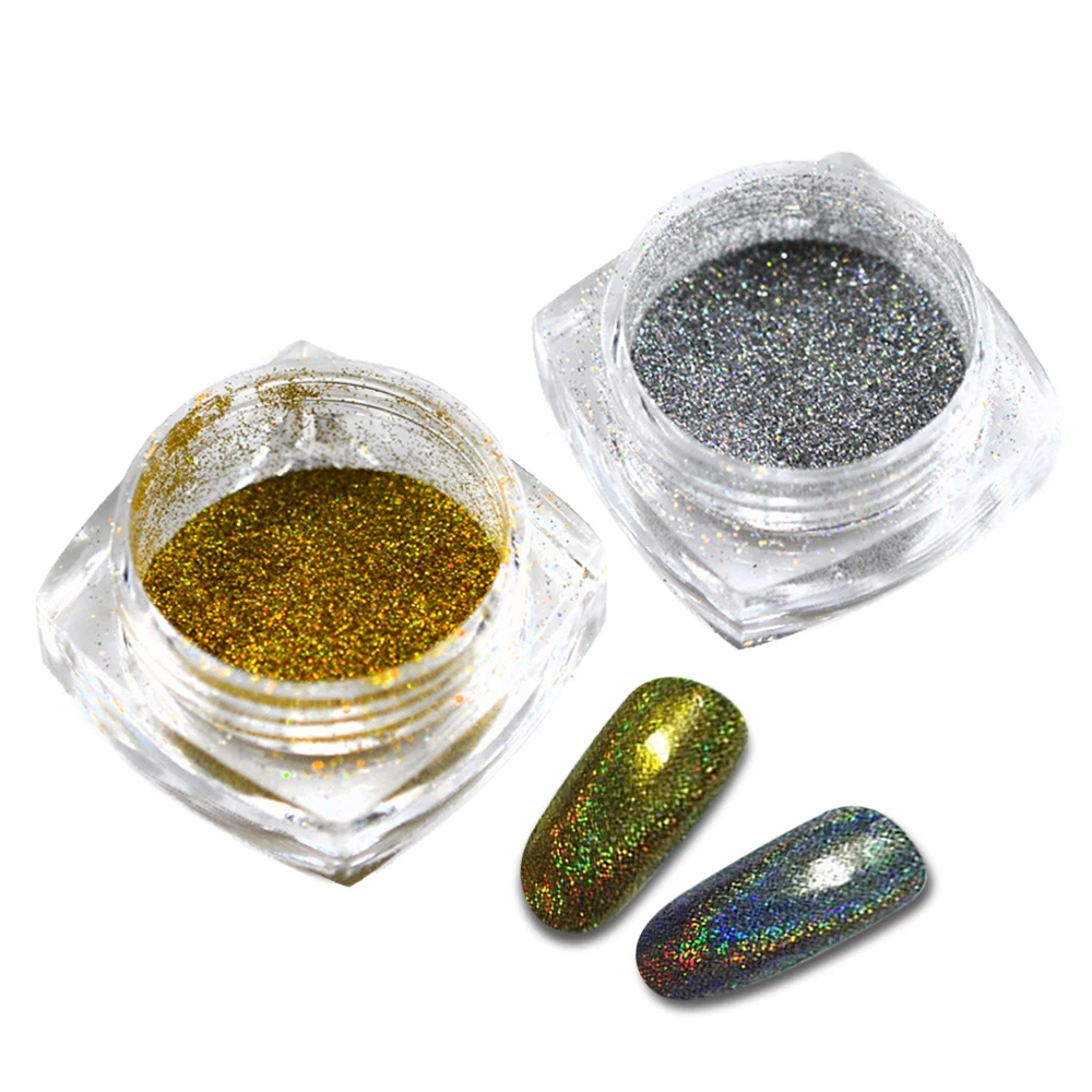 

1 Box NEW 1g Shining Mermaid Effect Nail Glitter Polish DIY Nail Art Powder Dust Gold/Silver/Purple Decorations Pigment BEM09-10