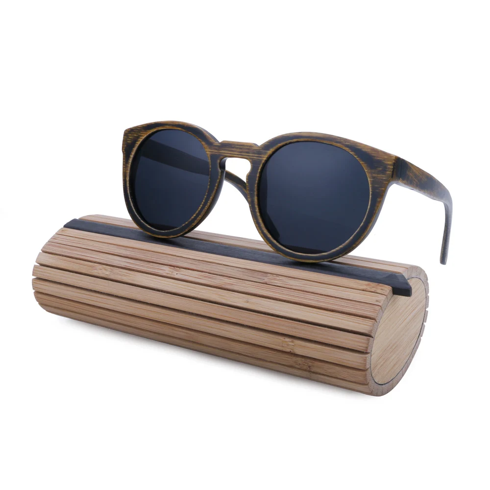 BerWer round Frame Bamboo Sunglass 2017 Fashion Wooden ...