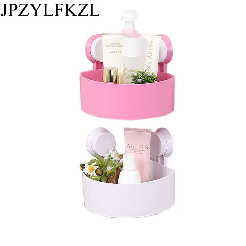 

Home Storage Plastic Suction Cup Bathroom Kitchen Corner Storage Rack Organizer Shower Shelf Housekeeping Organizers