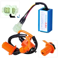 DWCX Motorcycle Racing Performance Ignition Coil + CDI Box for GY6 50cc 70cc 90cc 125cc 150cc Scooter Go Kart Moped Dirt bike