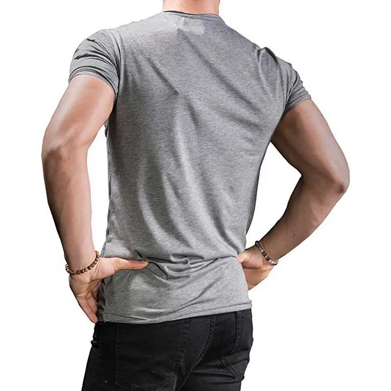 Рваные мужские футболки, облегающая футболка с круглым вырезом, новая модная летняя футболка с дырками, Повседневная футболка с коротким рукавом, мужская одежда MY069