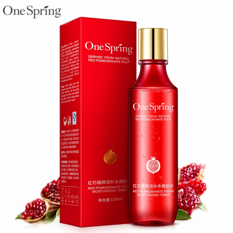 

One Spring Red Pomegranate Nutritous Moisture Toner Serum Face Skin Care Whitening Anti Aging Anti Wrinkle Natural Facial Toner