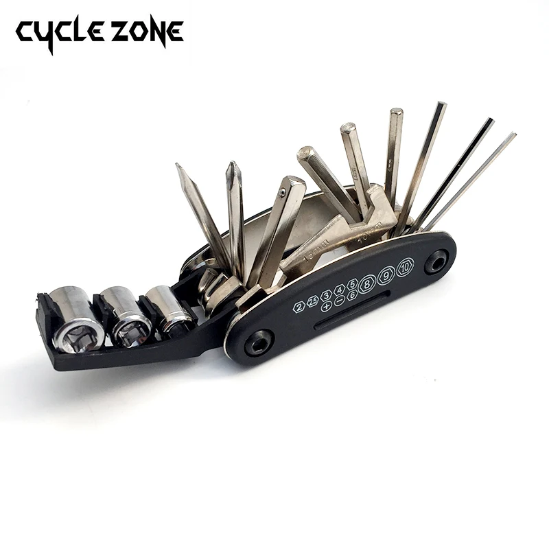 

15 in 1 Bike Bicycle Repair Tool Set Hex Wrench + Screwdrivers + Nut Tools + Hex Key Bicicleta Bicycle Repairing Tools BHU2