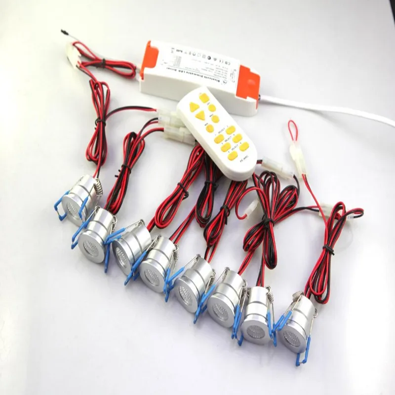 US $168.00 Dimmable 8piecesSet High Quality 3W Mini COB LED Downlight LED Spot Light LED Ceiling LampDriverDimmer