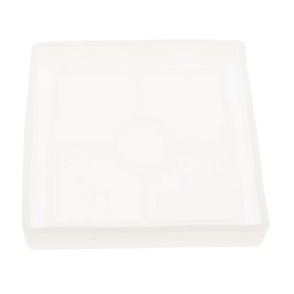 Silicone Coaster Mold Square for Resin Casting Epoxy Cement, Jewelry Making Crafts DIY Home Ornaments Coaster Cup Mat, 108mm