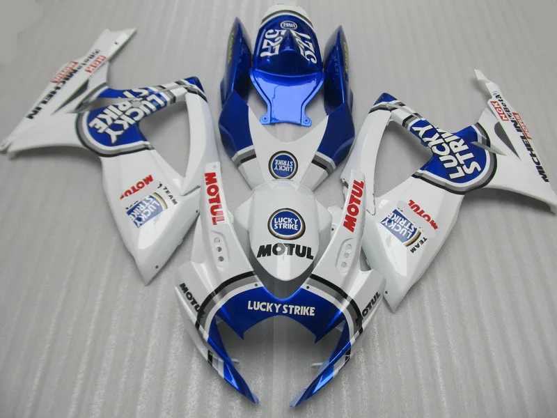 

Motorcycle Fairing kit for SUZUKI GSXR600 750 K6 06 07 GSXR 600 GSXR750 2006 2007 ABS White blue Fairings set+Gifts SB23