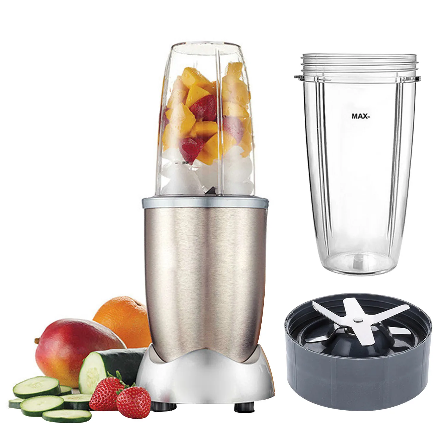 

Behogar 1PCS 32OZ Cup 1PCS Cross Blade Replacement Parts Accessories for NUTRIBULLET 600W Blender