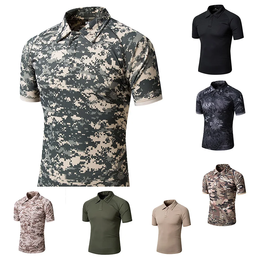 

Brand New Summer Army T Shirt Men Military Shirt Men's Tactical Combat T Shirts Breathable Camouflage Quick Dry Tee