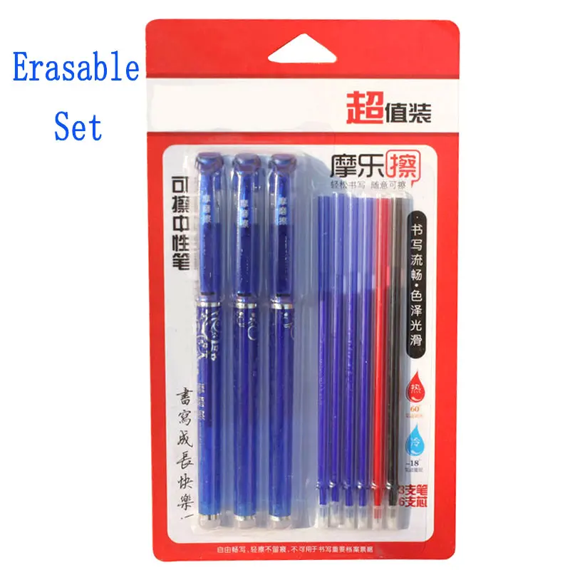 

0.5MM Erasable Pen Suit Gel Pen Blue/Black/Red Erasable Refills and Pens For School Office Writing Tools Student Stationery