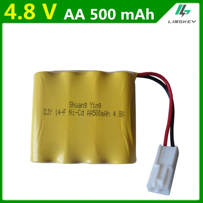 Limskey Перезаряжаемые Батарея 4 8 V 500mAh AA в 1 Ni-Cd комплект Shuangying RC автомобиль E519 E511 с EL-2P